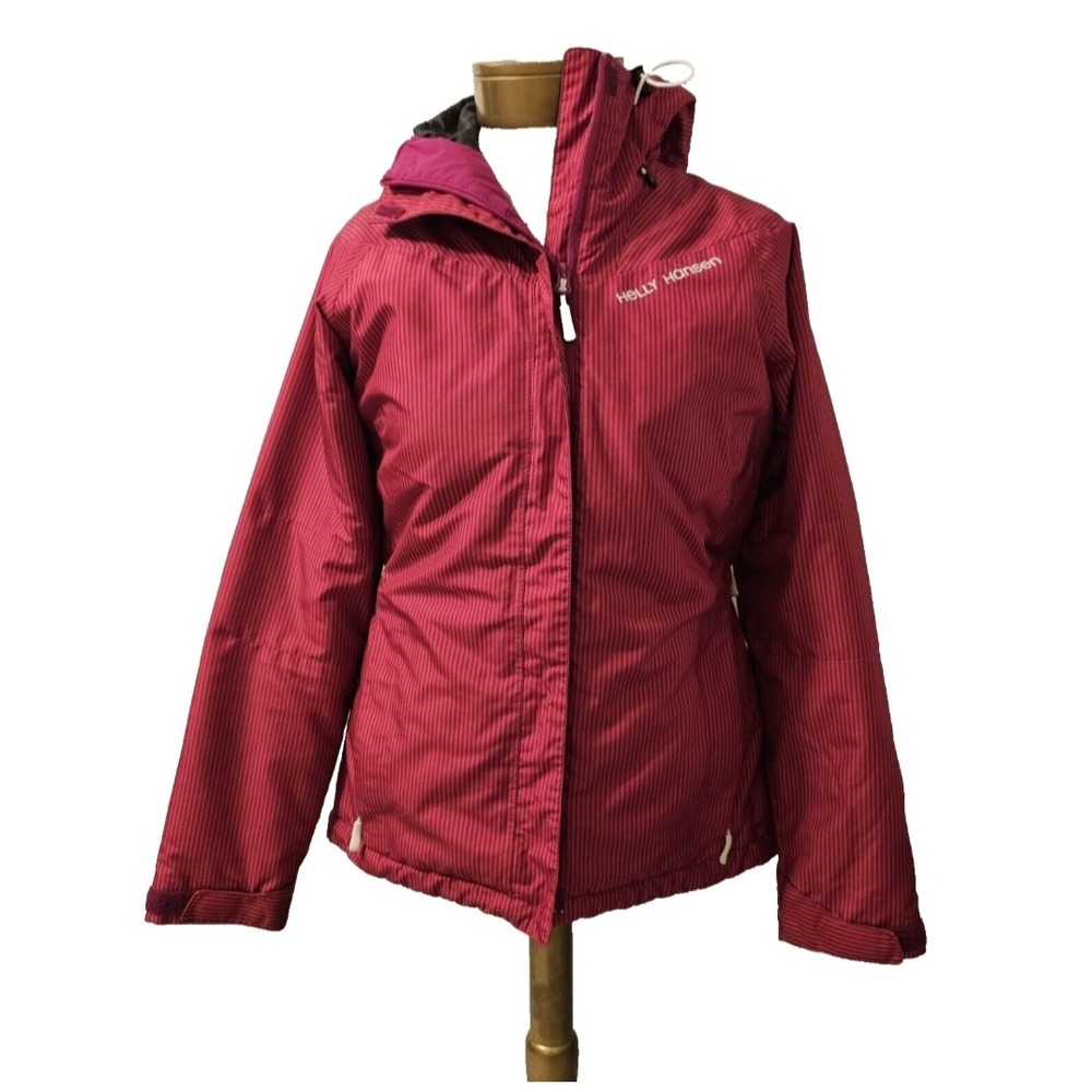 Helly Hansen Women's XS Pink Striped Insulated Ski Snowboard Jacket